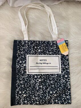 MY MIND'S EYE Composition Notebook Book Canvas Tote Bag